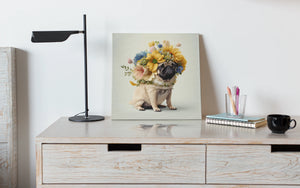 Blooming Whimsy Floral Pug Wall Art Poster-Art-Dog Art, Dog Dad Gifts, Dog Mom Gifts, Home Decor, Poster, Pug-5