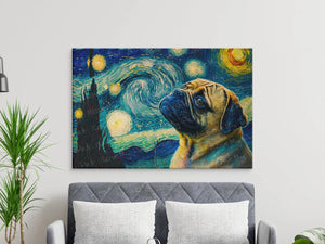 Cosmic Contemplation Pug Wall Art Poster-Art-Dog Art, Dog Dad Gifts, Dog Mom Gifts, Home Decor, Poster, Pug-7