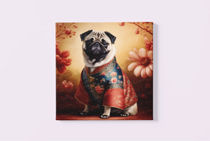 Forbidden City Fawn Pug Wall Art Poster-Art-Dog Art, Home Decor, Poster, Pug-3