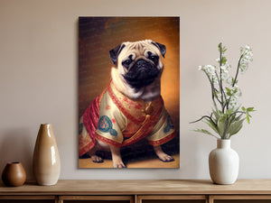 Royal Wrinkles Fawn Pug Wall Art Poster-Art-Dog Art, Dog Dad Gifts, Dog Mom Gifts, Home Decor, Poster, Pug-8