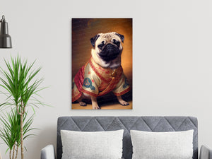 Royal Wrinkles Fawn Pug Wall Art Poster-Art-Dog Art, Dog Dad Gifts, Dog Mom Gifts, Home Decor, Poster, Pug-7