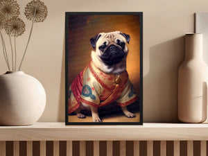 Royal Wrinkles Fawn Pug Wall Art Poster-Art-Dog Art, Dog Dad Gifts, Dog Mom Gifts, Home Decor, Poster, Pug-2