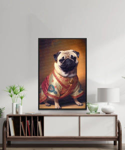 Royal Wrinkles Fawn Pug Wall Art Poster-Art-Dog Art, Dog Dad Gifts, Dog Mom Gifts, Home Decor, Poster, Pug-6