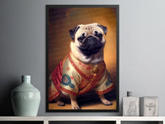 Royal Wrinkles Fawn Pug Wall Art Poster-Art-Dog Art, Dog Dad Gifts, Dog Mom Gifts, Home Decor, Poster, Pug-3