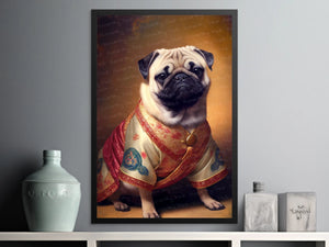 Royal Wrinkles Fawn Pug Wall Art Poster-Art-Dog Art, Dog Dad Gifts, Dog Mom Gifts, Home Decor, Poster, Pug-3