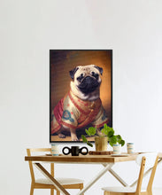 Load image into Gallery viewer, Royal Wrinkles Fawn Pug Wall Art Poster-Art-Dog Art, Dog Dad Gifts, Dog Mom Gifts, Home Decor, Poster, Pug-4