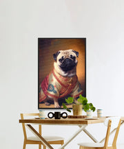 Royal Wrinkles Fawn Pug Wall Art Poster-Art-Dog Art, Dog Dad Gifts, Dog Mom Gifts, Home Decor, Poster, Pug-4