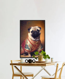 Royal Wrinkles Fawn Pug Wall Art Poster-Art-Dog Art, Dog Dad Gifts, Dog Mom Gifts, Home Decor, Poster, Pug-4