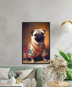 Royal Wrinkles Fawn Pug Wall Art Poster-Art-Dog Art, Dog Dad Gifts, Dog Mom Gifts, Home Decor, Poster, Pug-5