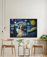 Load image into Gallery viewer, Starry Night Serenade Pug Wall Art Poster-Art-Dog Art, Dog Dad Gifts, Dog Mom Gifts, Home Decor, Poster, Pug-3