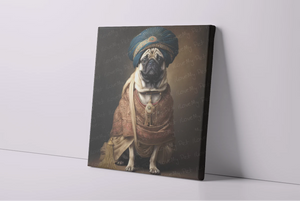 Turban Maharaja Fawn Pug Wall Art Poster-Art-Dog Art, Home Decor, Poster, Pug-4