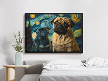 Load image into Gallery viewer, Galaxy Guardians Fawn and Black Pug Wall Art Poster-Art-Dog Art, Dog Dad Gifts, Dog Mom Gifts, Home Decor, Poster, Pug, Pug - Black-4