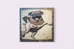Roman Mosaic Merriment Pug Wall Art Poster-Art-Dog Art, Dog Dad Gifts, Dog Mom Gifts, Home Decor, Poster, Pug-3