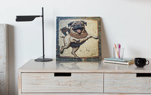 Roman Mosaic Merriment Pug Wall Art Poster-Art-Dog Art, Dog Dad Gifts, Dog Mom Gifts, Home Decor, Poster, Pug-5