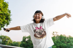 Pug and Donut Love Women's Cotton T-Shirts - 5 Colors-Apparel-Apparel, Pug, Shirt, T Shirt-11