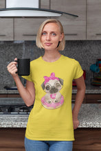 Load image into Gallery viewer, Pug of Tea Women&#39;s Cotton T-Shirt - 5 Colors-Apparel-Apparel, Pug, Shirt, T Shirt-2