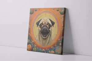 Cosmic Contemplator Pug Framed Wall Art Poster-Art-Dog Art, Home Decor, Poster, Pug-4
