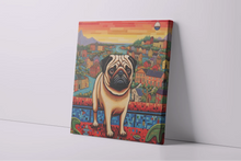 Load image into Gallery viewer, Vibrant Vale Pug Framed Wall Art Poster-Art-Dog Art, Home Decor, Poster, Pug-4