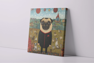 Pug's Grand Masquerade Framed Wall Art Poster-Art-Dog Art, Home Decor, Poster, Pug-4