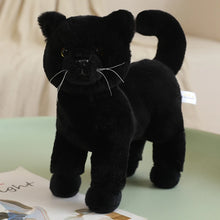 Load image into Gallery viewer, Realistic Black Cat Stuffed Animal - Interested Standing Pose-9