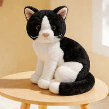 Load image into Gallery viewer, Realistic Black and White Cat Plush - Precious Lifelike Kitty-about 20-26cm-black white cat sy-1