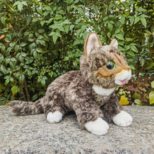 Load image into Gallery viewer, Realistic Brown Tabby and White Cat Stuffed Animal - Cheeky Tongue-Out Cutie-Stuffed Animals-Cats,Stuffed Animal,Tabby Cat-2