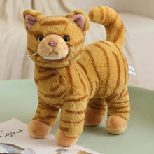 Load image into Gallery viewer, Realistic Brown Tabby and White Cat Stuffed Animal - Interested Standing Pose-8