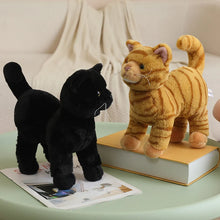 Load image into Gallery viewer, Realistic Brown Tabby and White Cat Stuffed Animal - Interested Standing Pose-10