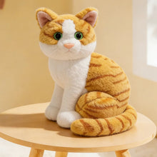 Load image into Gallery viewer, Realistic Orange and White Tabby Cat Plush - Precious Lifelike Kitty-about 20-26cm-orange white cat sy-1