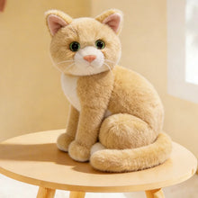 Load image into Gallery viewer, Realistic Orange and White Cat plush - Precious Lifelike Kitty-about 20-26cm-l-khaki white cat sy-1