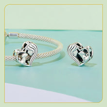 Load image into Gallery viewer, Rhodesian Ridgeback Mom Heart Sterling Silver Charm Bead