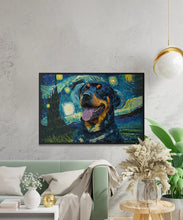 Load image into Gallery viewer, Starry Night Serenade Rottweiler Wall Art Poster-Art-Dog Art, Dog Dad Gifts, Dog Mom Gifts, Home Decor, Poster, Rottweiler-6