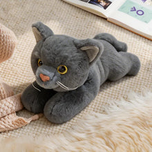 Load image into Gallery viewer, Russian Blue Cat Stuffed Animal - Adorable Belly Flop Cat-6