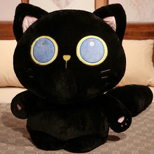 Load image into Gallery viewer, Large Black Cat Plush Toy - Big Blue Eyes Black Cat-40cm pillow-1