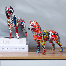 Load image into Gallery viewer, Hydro Dip Graffiti Art Standing Husky Statue-Home Decor-Dog Dad Gifts,Dog Memorial Gifts,Dog Mom Gifts,Home Decor,Siberian Husky,Statue-5