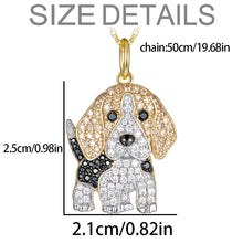 Load image into Gallery viewer, Cutest Sparkling Beagle Mom Pendant Necklace-Dog Themed Jewellery-Accessories,Beagle,Dog Mom Gifts,Jewellery,Necklace-3