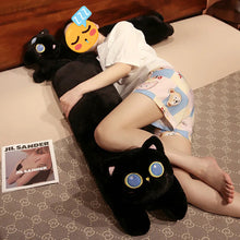Load image into Gallery viewer, Giant Black Cat Body Pillow and Plush Toy - Big Blue Eyes Black Cat-Home Decor-Black Cat,Cats,Home Decor,Pillows,Stuffed Animal-7
