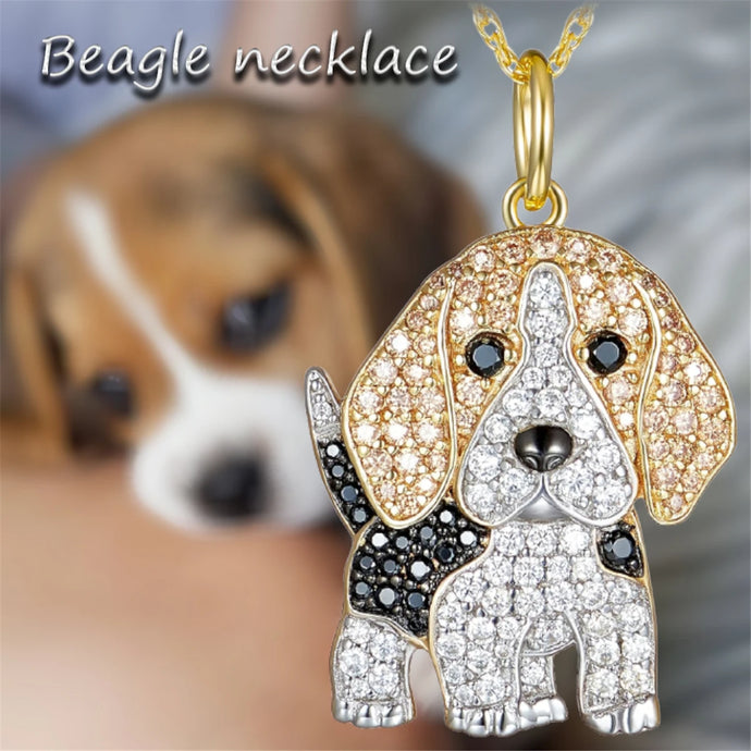 Cutest Sparkling Beagle Mom Pendant Necklace-Dog Themed Jewellery-Accessories,Beagle,Dog Mom Gifts,Jewellery,Necklace-1