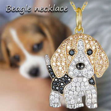 Cutest Sparkling Beagle Mom Pendant Necklace-Dog Themed Jewellery-Accessories,Beagle,Dog Mom Gifts,Jewellery,Necklace-1