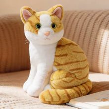 Load image into Gallery viewer, Realistic Orange Tabby and White Cat Plush Toy - Precious Sitting Kitty-Stuffed Animals-Cat Memorial Gifts,Cats,Orange and White Cat,Stuffed Animal-2