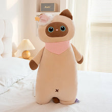 Load image into Gallery viewer, Large Siamese Cat Plush Toy and Bed Pillow - Huggable Sleepy Time Cat-1-58cm-1