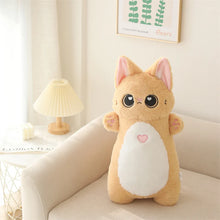 Load image into Gallery viewer, Adorable Orange and White Cat Plush Toy and Pillow - Pixie Heart Kitty-Stuffed Animals-Cats,Home Decor,Orange and White Cat,Pillows,Stuffed Animal-1
