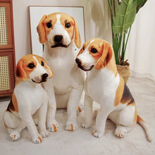Load image into Gallery viewer, Beagle Stuffed Animal Plush Toy - Realistic Lifelike Sitting Beagles-5