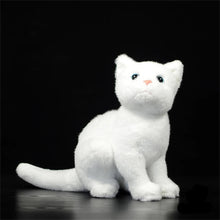 Load image into Gallery viewer, Realistic White Cat Stuffed Animal Plush Toy - Soft Fur Lifelike Detailing-5