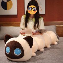 Load image into Gallery viewer, Long Black Cat Plush Body Pillow - Long Caterpillar Cutie - Medium to Giant Size-Home Decor-Black Cat,Cats,Home Decor,Pillows,Stuffed Animal-18