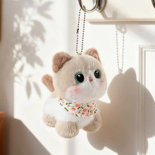 Load image into Gallery viewer, Cute White Cat Bag Charm - Sweet Bandana Kitty-17