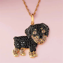 Load image into Gallery viewer, Cutest Sparkling Rottweiler Mom Pendant Necklace-Dog Themed Jewellery-Accessories,Dog Mom Gifts,Jewellery,Necklace,Rottweiler-6