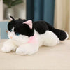 Realistic Black and White Cat Plush Toy - Meowing Sound with Blue Eyes with Pink Bow-Stuffed Animals-Black and White Cat,Cat Memorial Gifts,Cats,Stuffed Animal-11