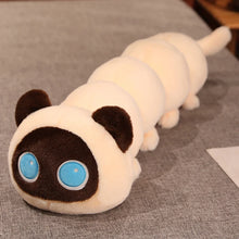 Load image into Gallery viewer, Long Siamese Cat Plush Body Pillow - Long Caterpillar Cutie - Medium to Giant Size-8