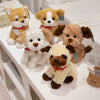 Fuzzy Red Collar Sitting Shiba Inu Stuffed Animal Plush Toys-Stuffed Animals-Dog Memorial Gifts,Shiba Inu,Stuffed Animal-4